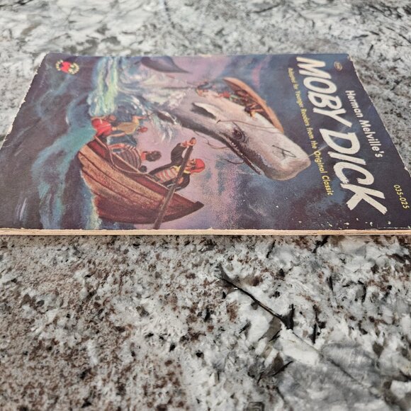 HERMAN MELVILLE'S MOBY DICK 1956 SOFTCOVER BOOK FROM WONDER BOOKS, #035-025 - Picture 13 of 14